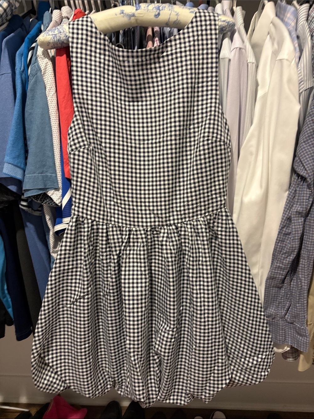 Le Lis Black & White Gingham Sleeveless Mini Dress